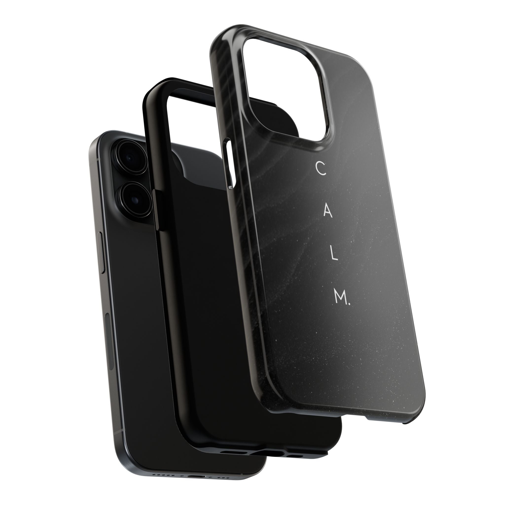 Black CALM Affirmation phone Case,